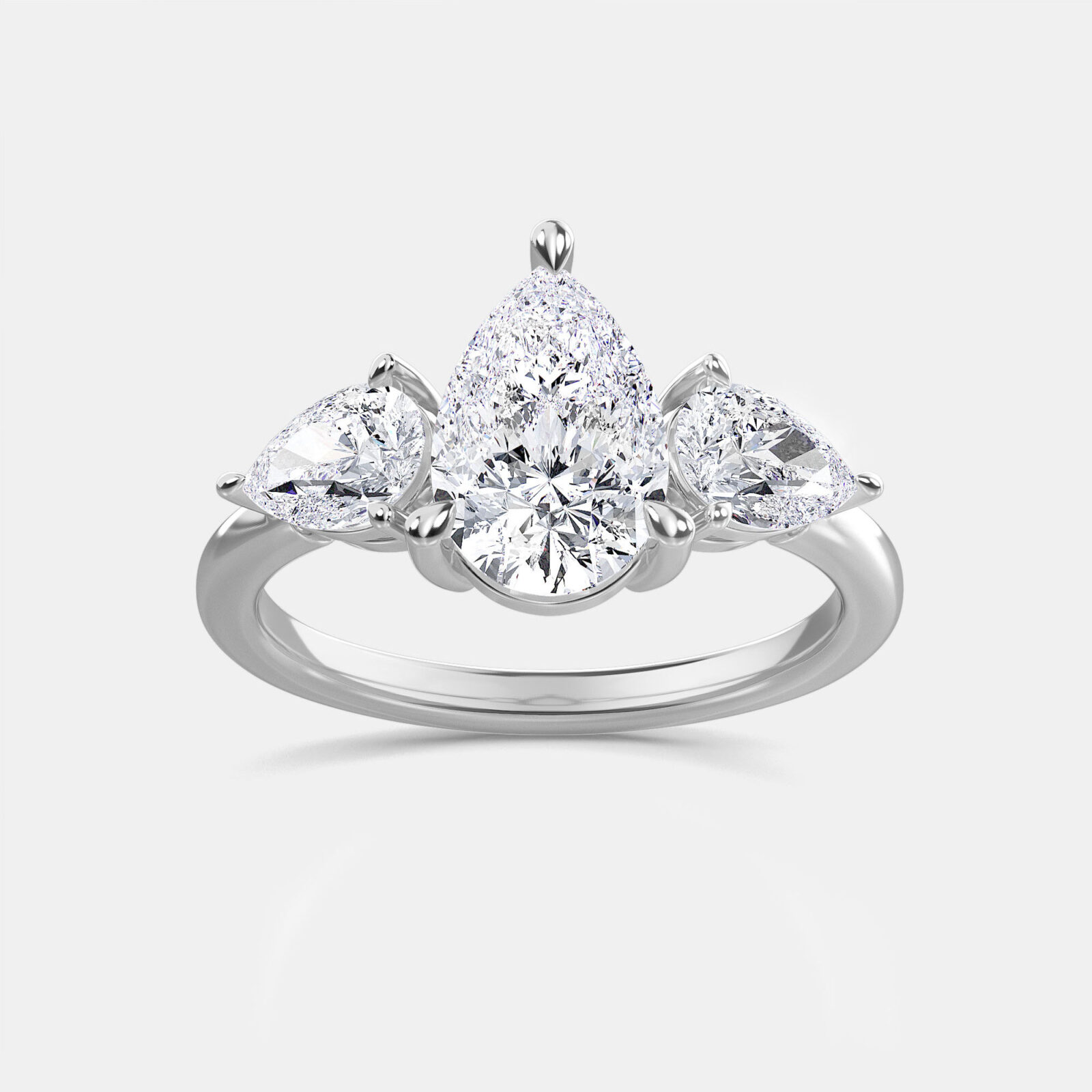 Pear-Cut Diamond Engagement Rings